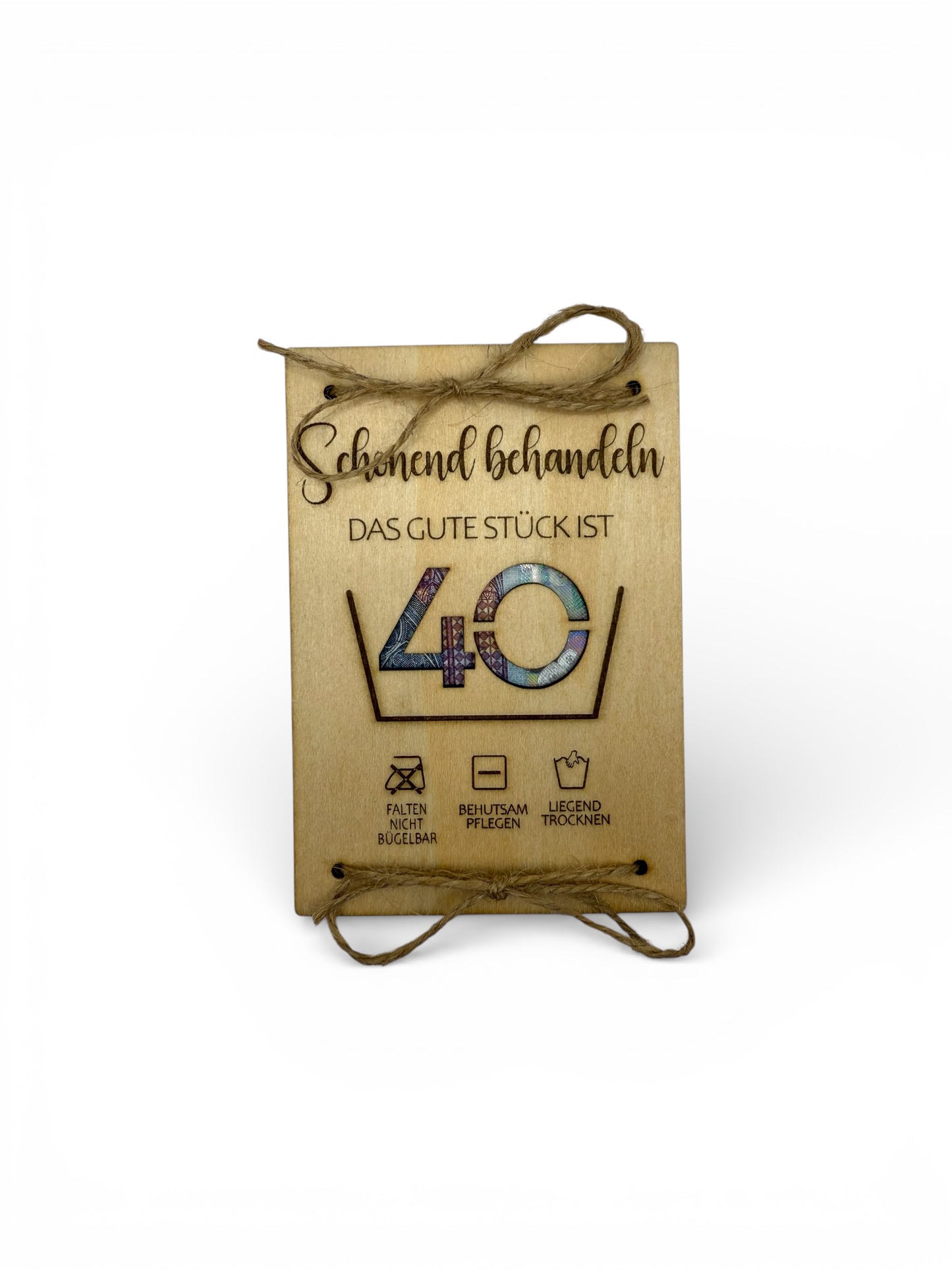 Geburtstagskarte Geldgeschenk aus Holz