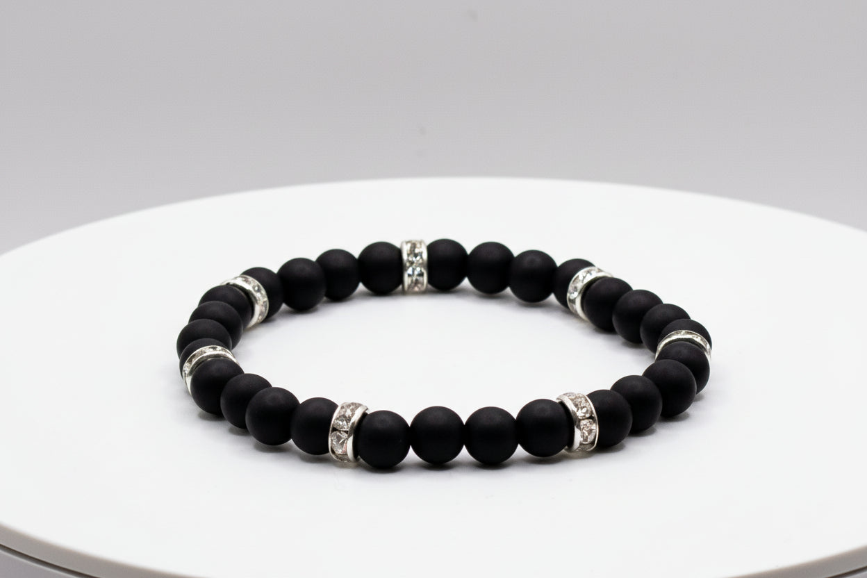 Perlenarmband Schwarz