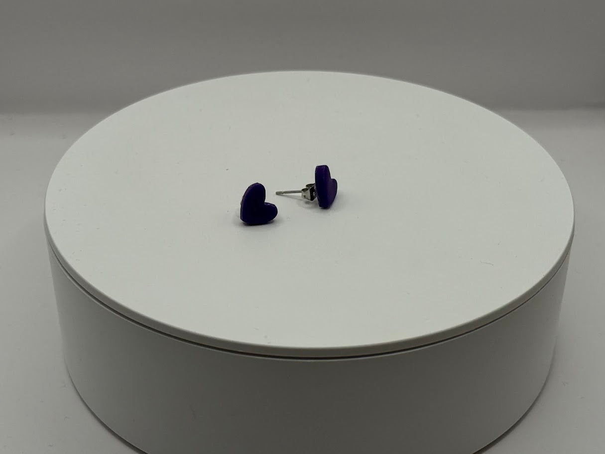 Kleine Herz Ohringe Violet