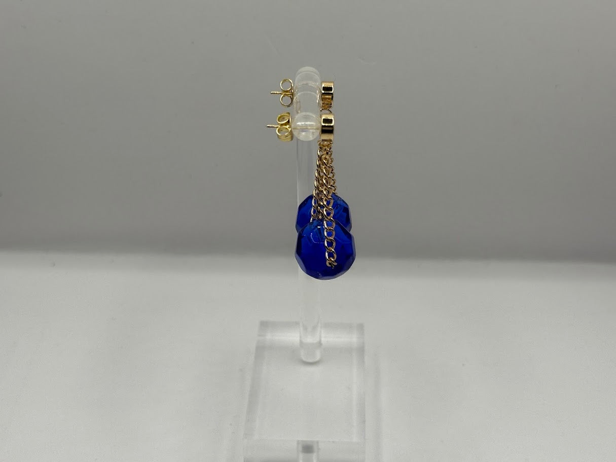 Ohrringe blaue Perle