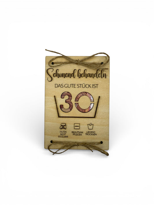 Geburtstagskarte Geldgeschenk aus Holz