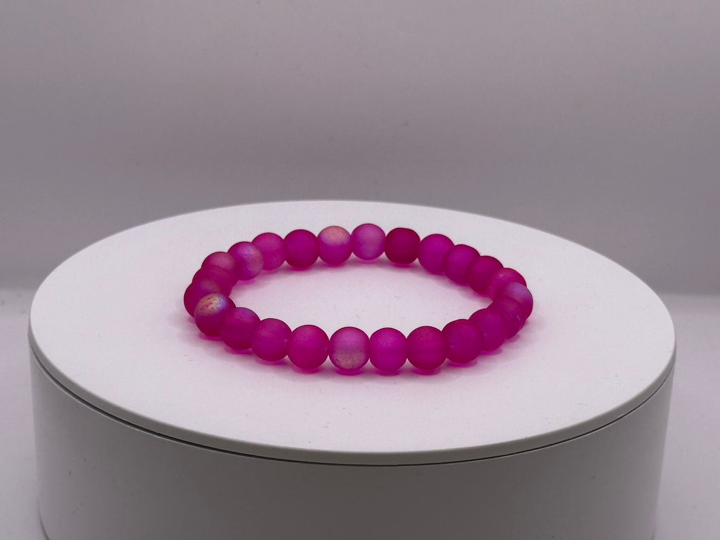 Perlenarmband Pink-Transparent