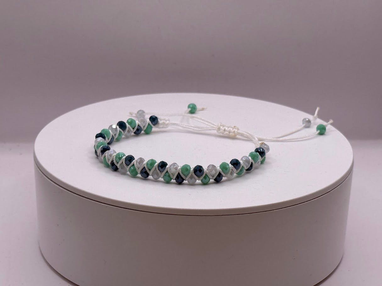 Perlenarmband Blau-Türkis