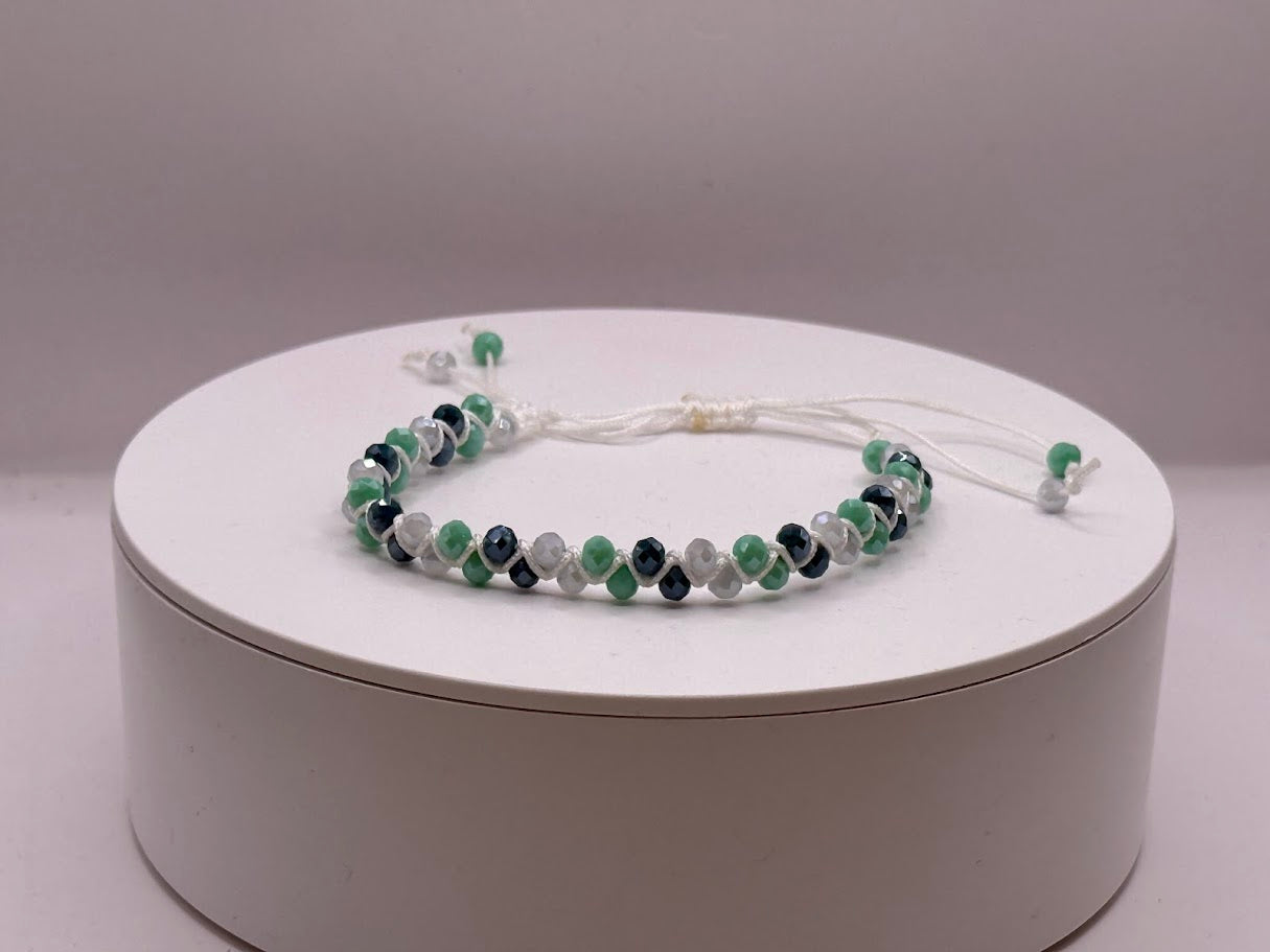 Perlenarmband Blau-Türkis