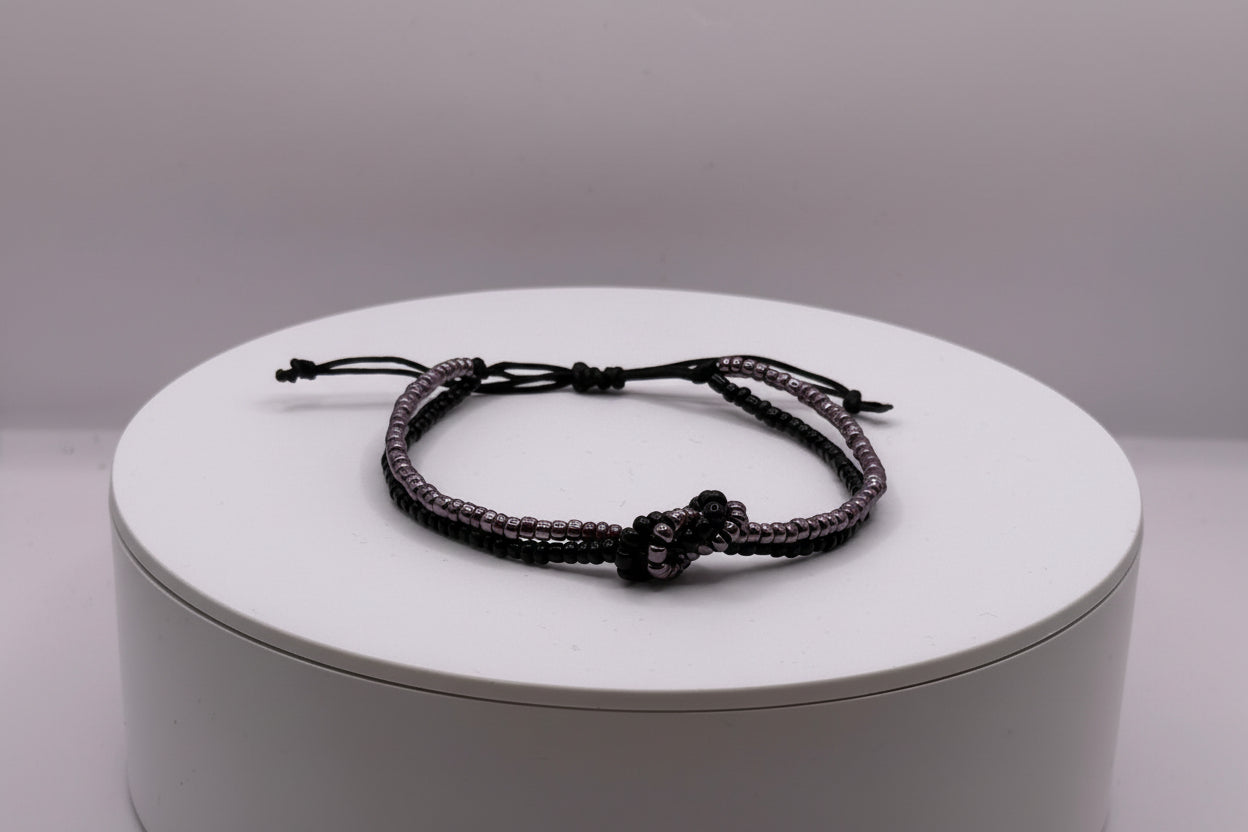 Armband Schwarz/lila