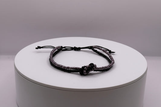 Armband Schwarz/lila