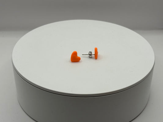 Kleine Herz Ohringe Orange