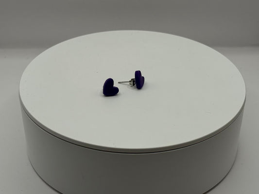 Kleine Herz Ohringe Violet