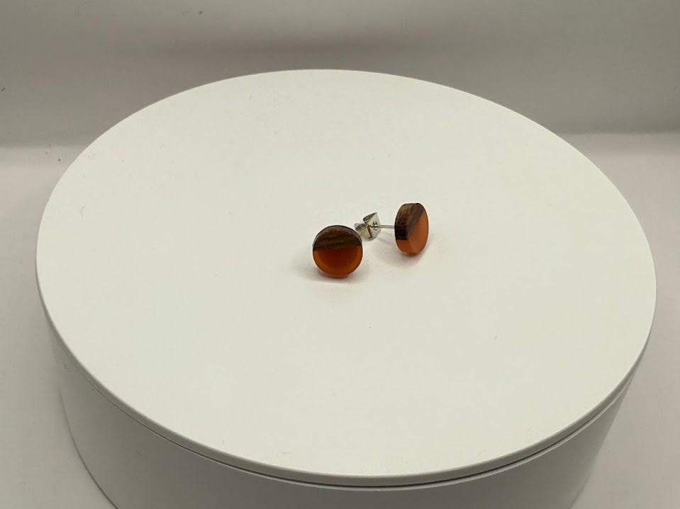 Ohrstecker aus Holz & Kunstharz – Schmuck aus Edelstahl