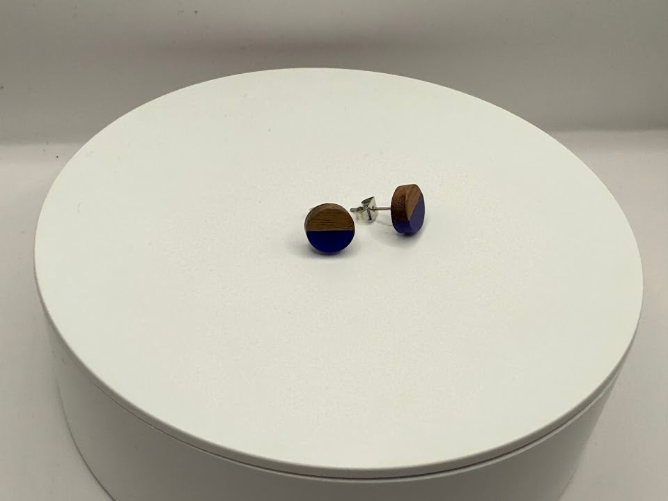 Ohrstecker aus Holz & Kunstharz – Schmuck aus Edelstahl