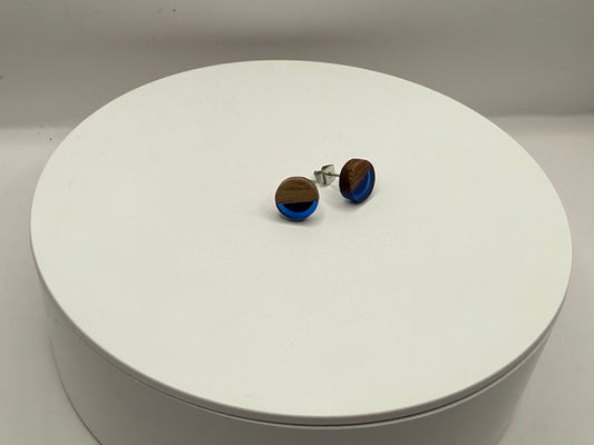 Ohrstecker aus Holz & Kunstharz – Schmuck aus Edelstahl