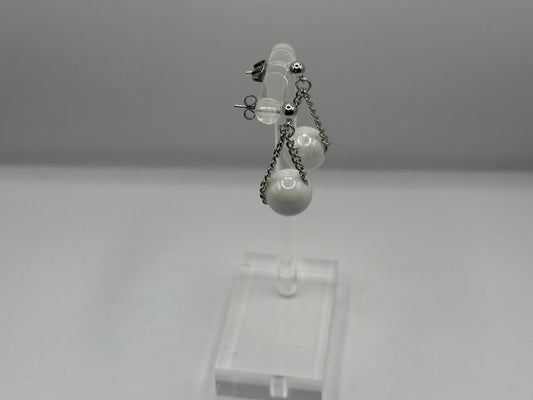 Ohrringe weiße Perle