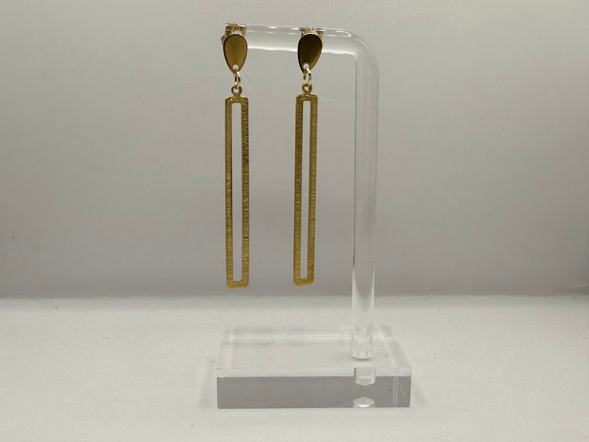 Vergoldete Hängeohrringe aus Edelstahl | Eleganter Schmuck für dich