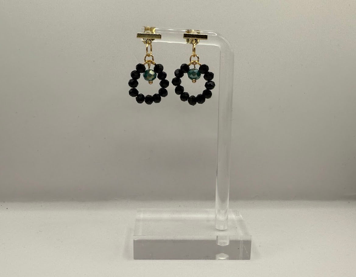 Gold Ohrringe mit Perlenanhänger ver. Farben