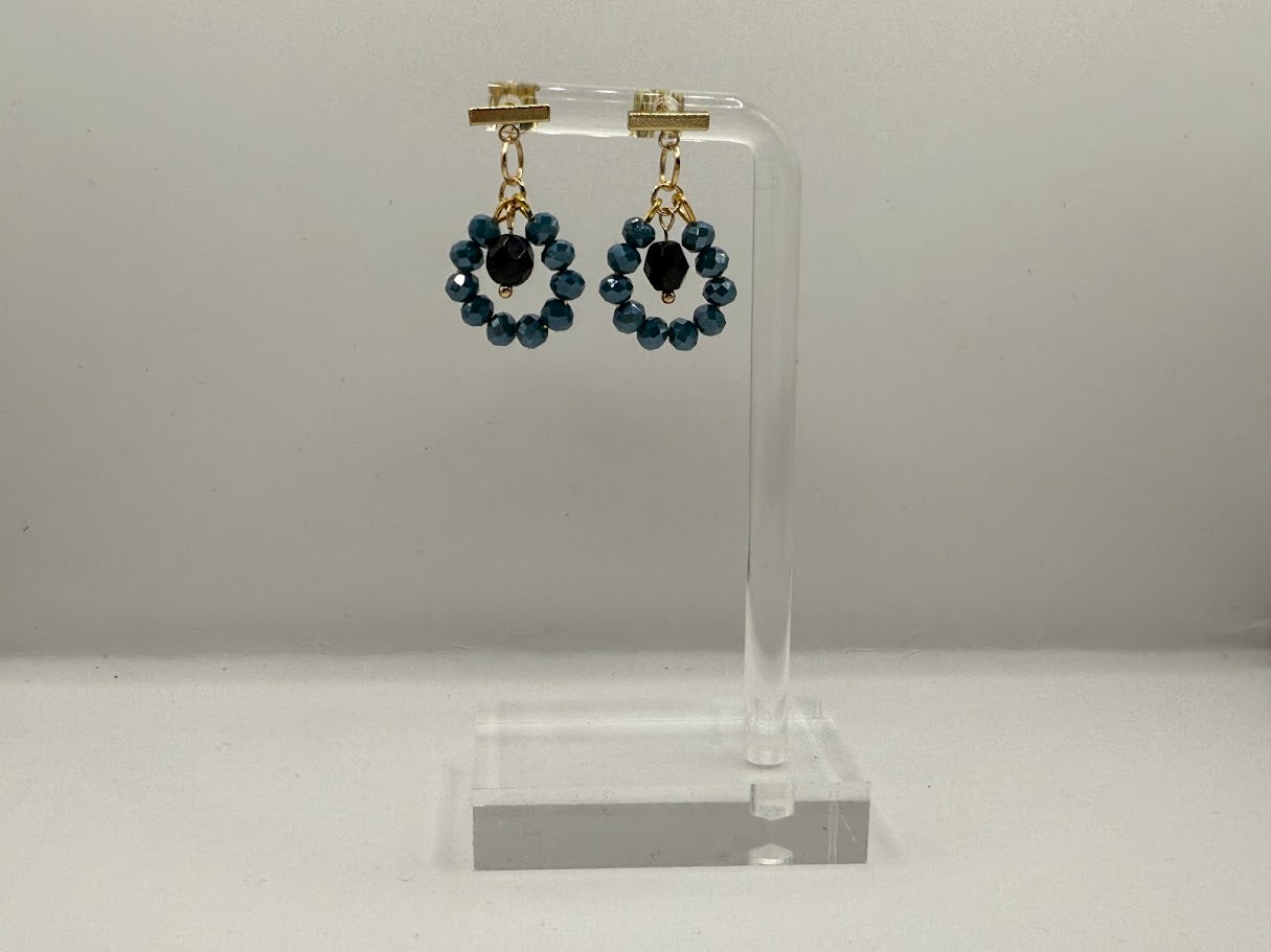 Gold Ohrringe mit Perlenanhänger ver. Farben