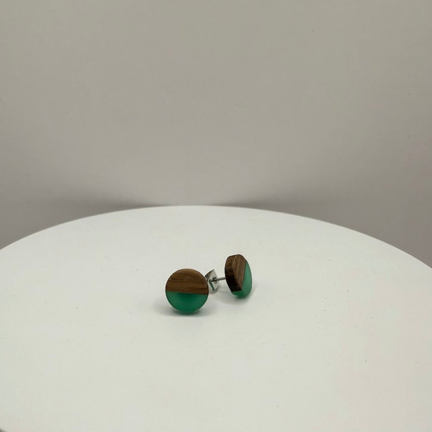Ohrstecker aus Holz & Kunstharz – Schmuck aus Edelstahl