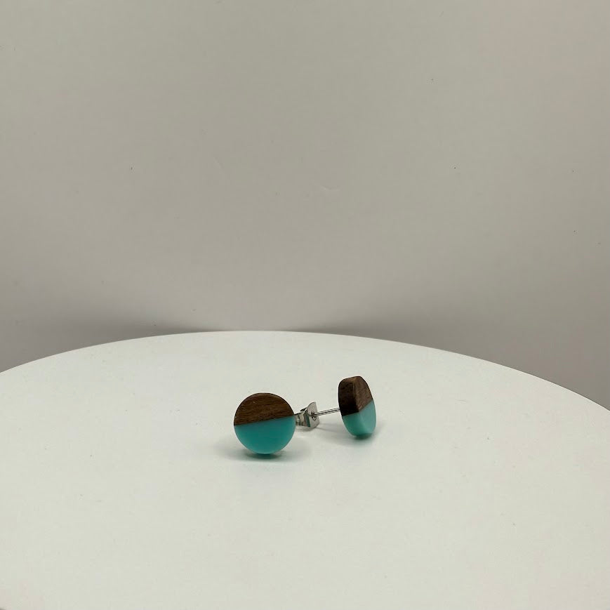 Ohrstecker aus Holz & Kunstharz – Schmuck aus Edelstahl