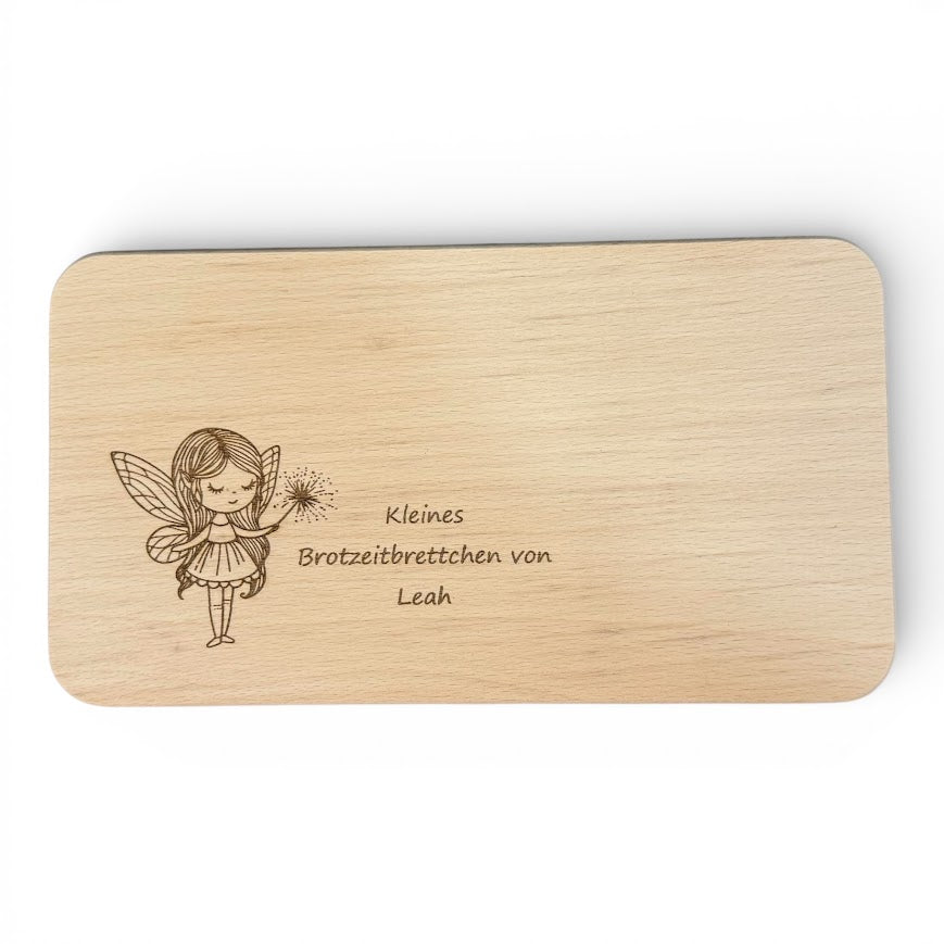Personalisiertes Frühstücksbrettchen für Kinder aus Buche | mit Namen